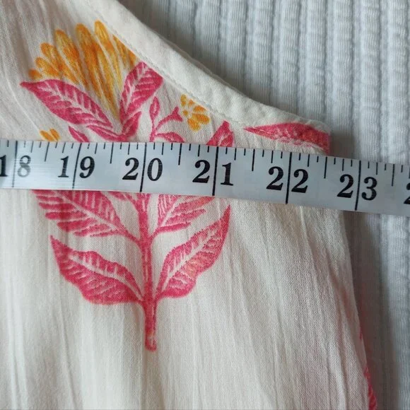 Old Navy Tie Shoulder Floral Sleeveless Maxi Swing Dress Medium Pockets Flowy - Picture 8 of 12